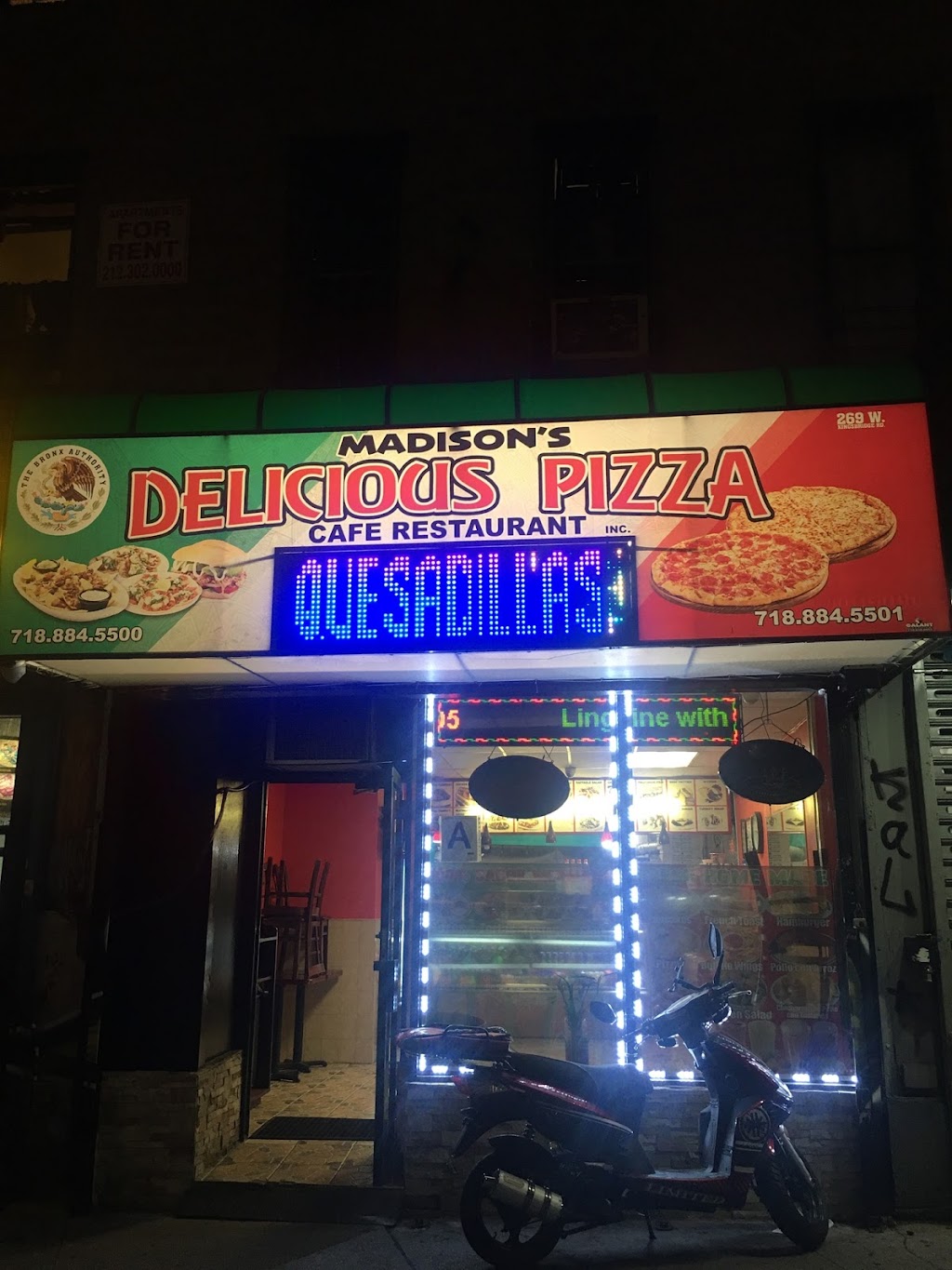 Delicious Pizza Cafe Rest. | 269 W Kingsbridge Rd, Bronx, NY 10463 | Phone: (718) 884-5500