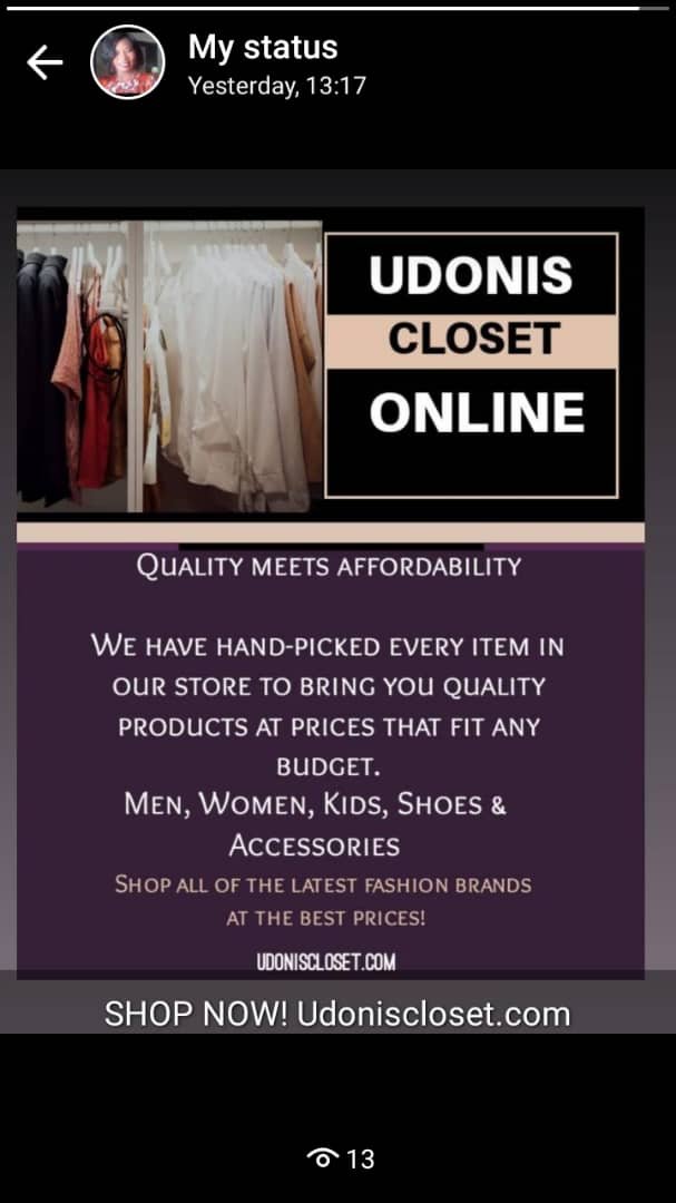 Udonis Closet Online | 16 Edgerton Terrace, East Orange, NJ 07017 | Phone: (973) 609-8466
