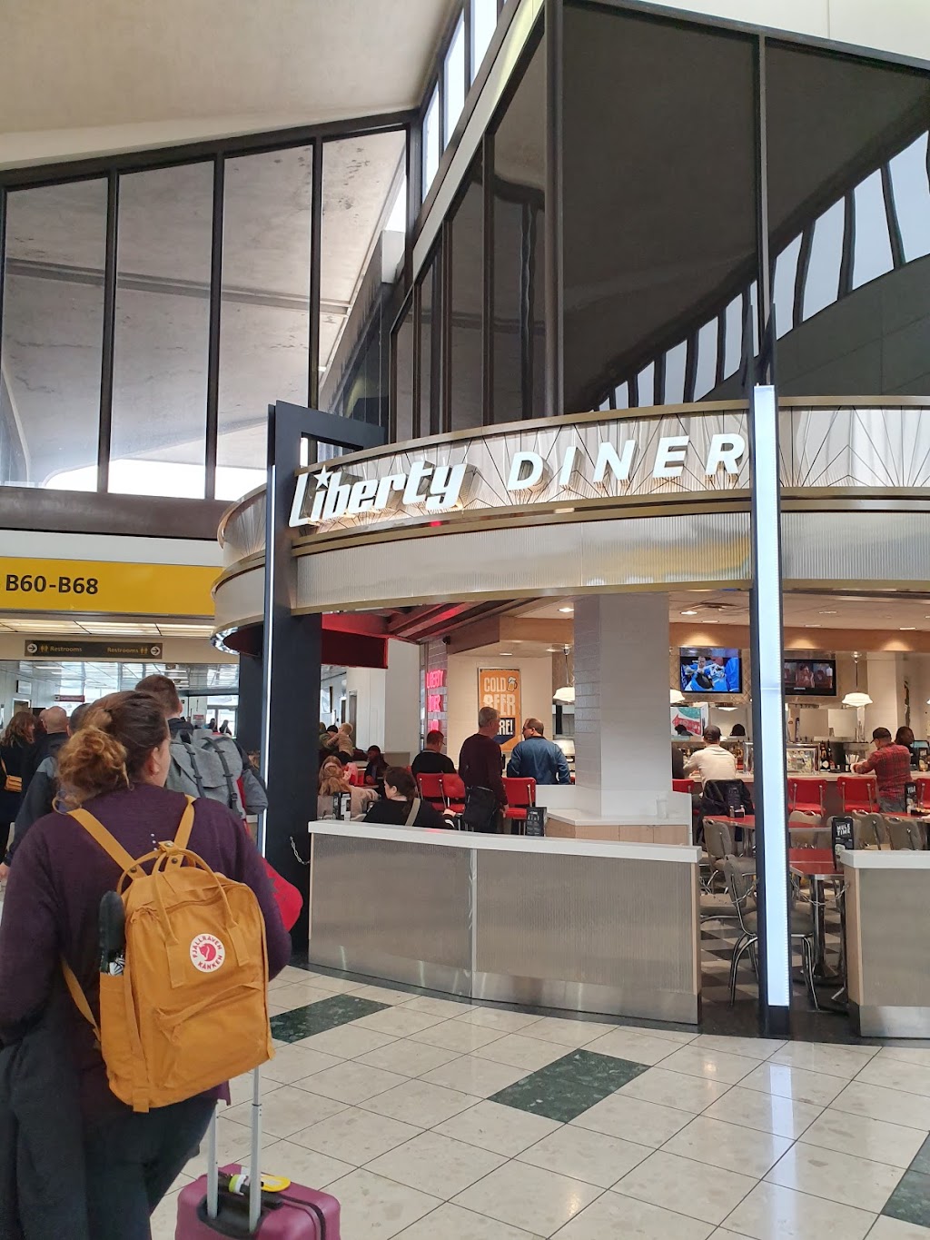 Liberty Diner | Newark Liberty International Airport, Terminal B Gates Level Concourse, Newark, NJ 07114 | Phone: (973) 982-7777