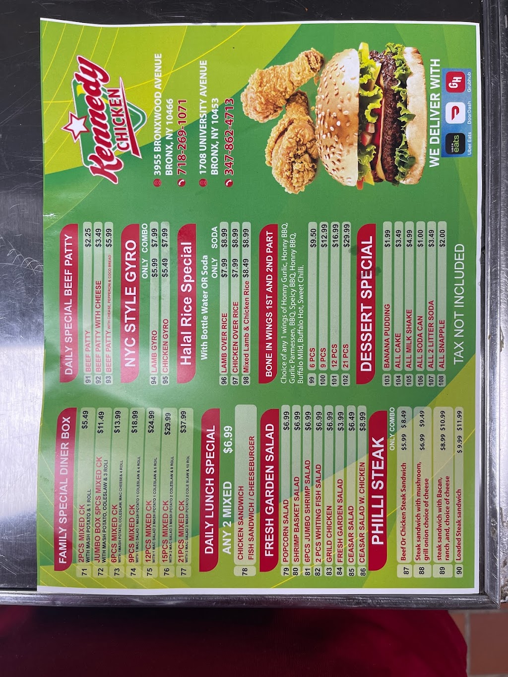 Kennedy Fried chicken & burger | 3955 Bronxwood Ave, Bronx, NY 10466 | Phone: (718) 269-1071