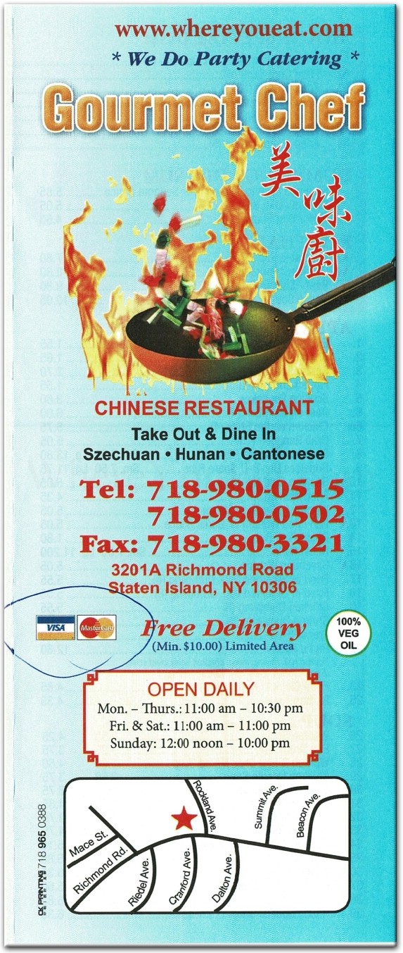 Gourmet Chef | 3201 Richmond Rd # A, Staten Island, NY 10306 | Phone: (718) 980-0502