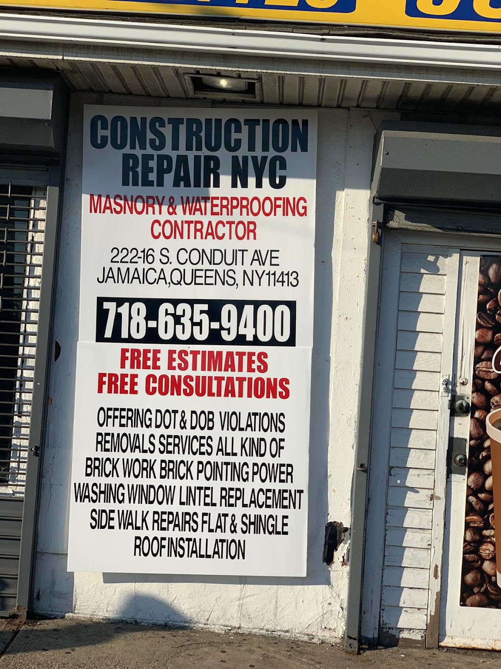 Construction Repair NYC - Masonry & Waterproofing | 222-16 S Conduit Ave, Queens, NY 11413 | Phone: (718) 635-9400