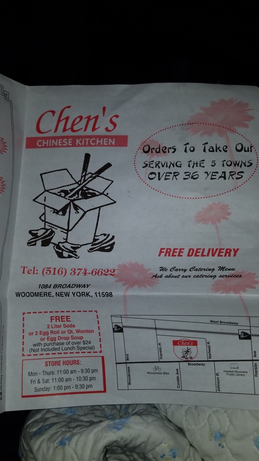 Chens Chinese Kitchen | 1084 Broadway, Woodmere, NY 11598 | Phone: (516) 374-6622