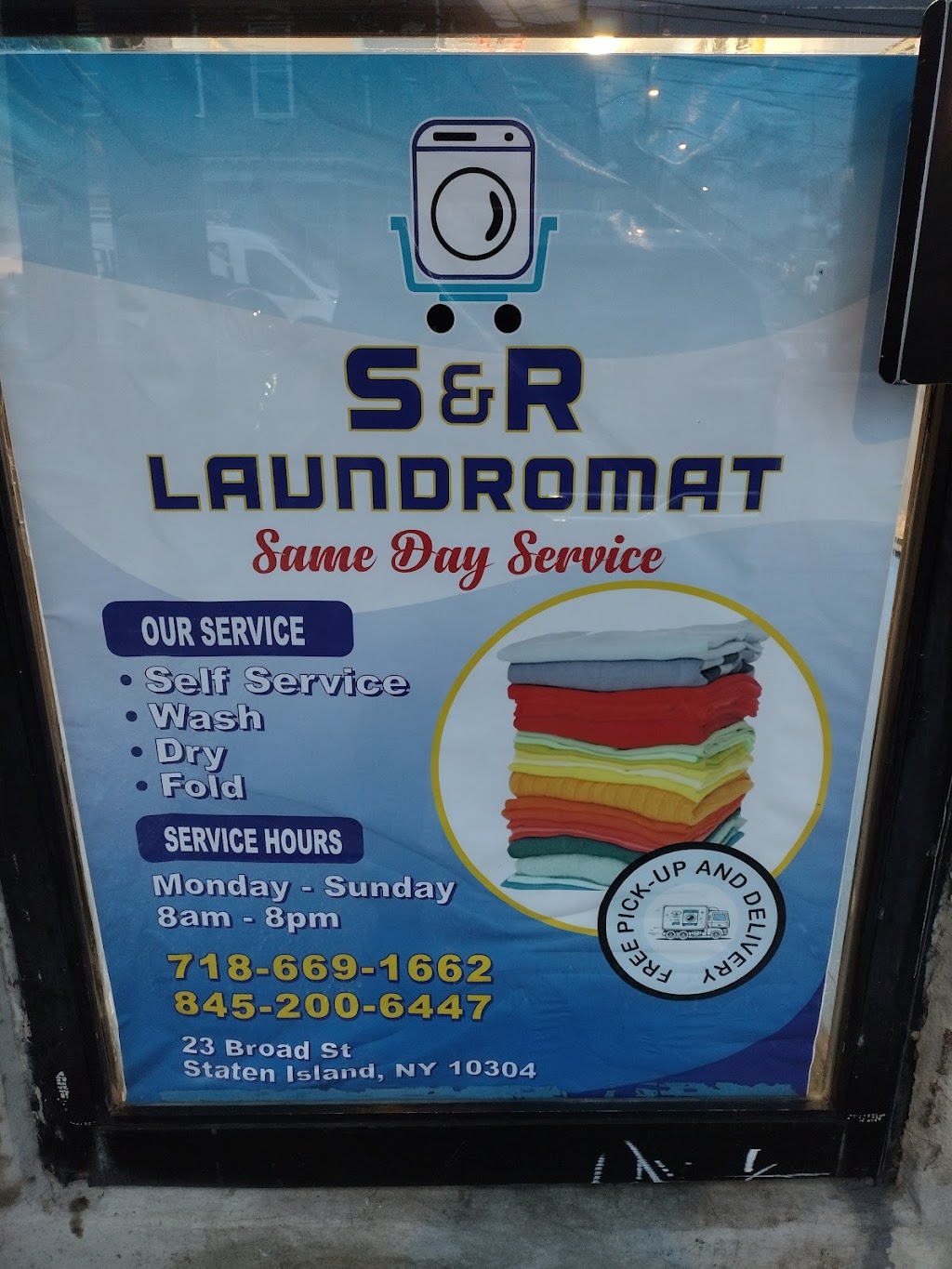 S&R Laundromat | 23 Broad St, Staten Island, NY 10304 | Phone: (718) 669-1662