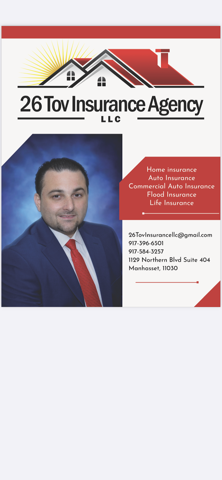 26 Tov Insurance Agency | 1129 Northern Blvd #404, Manhasset, NY 11030 | Phone: (917) 396-6501